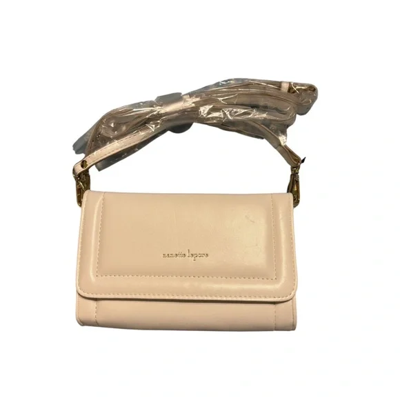 Nanette Lepore White Crossbody Bag Classic Chalk Neutral Women Shoulder Purse - Picture 2 of 5